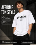 Départ — T-shirt oversize blanc pour homme