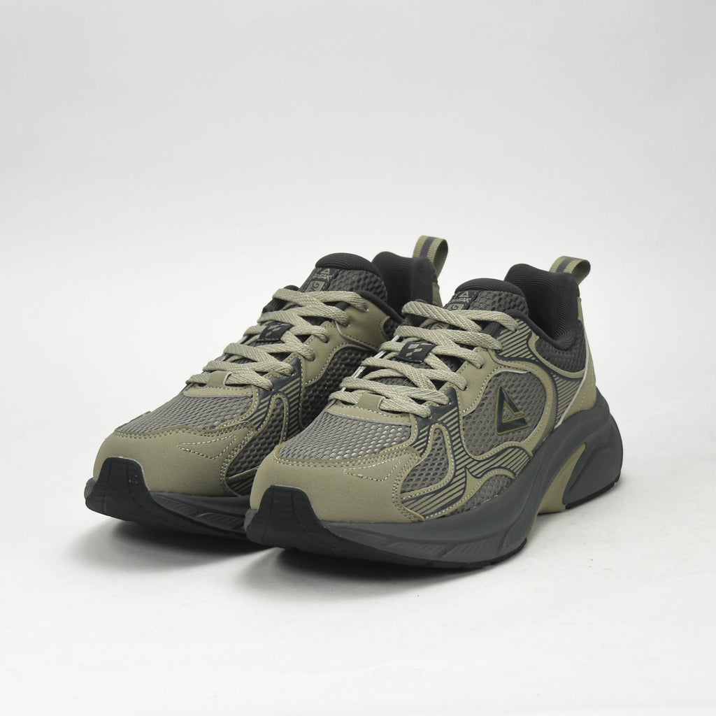 PEAK TRAINING RUNNING SHOES-ASPHALT GREEN/MAGNETIC GREY EXT54437H-N59D