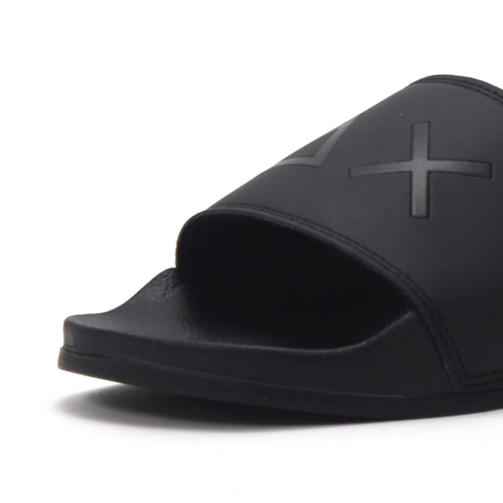 SUN68 Logo Black Slippers X36110-11