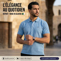 Départ — Polo bleu pour homme