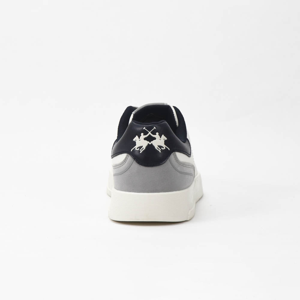 La Martina Cup Leather Sneakers White Blue LFM252-001-A00-A2