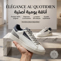 La Martina Cup Leather Sneakers White Blue LFM252-001-A00-A2