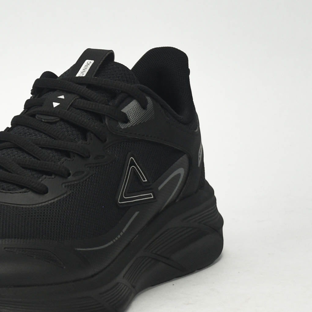 PEAK TRAINING RUNNING SHOES-ALL BLACK EXT54427H-Y291