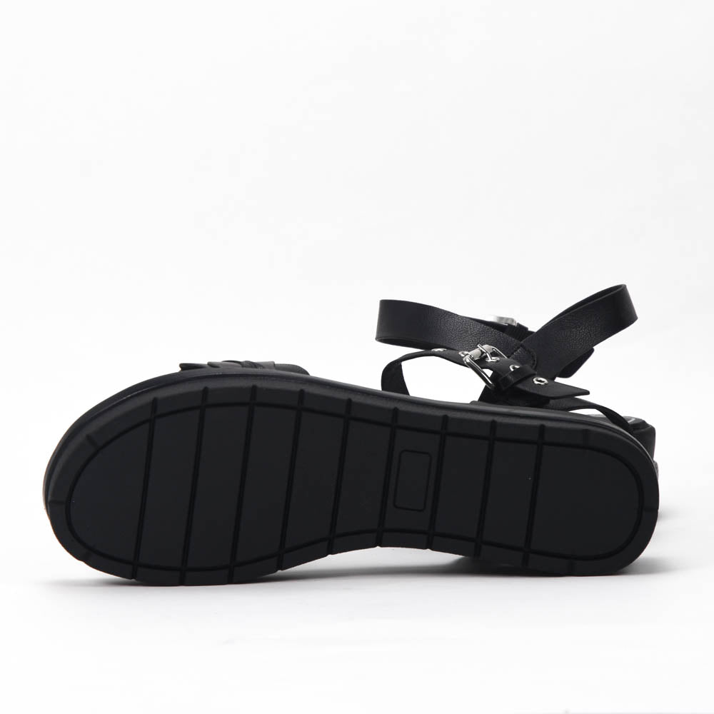 Safety Jogger Sandales Compensées Femme Black Pewter 592056-BLK-PEW