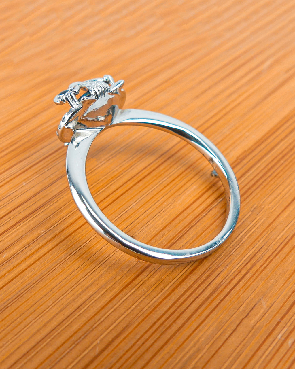 bague pierre hibou bleu nuit