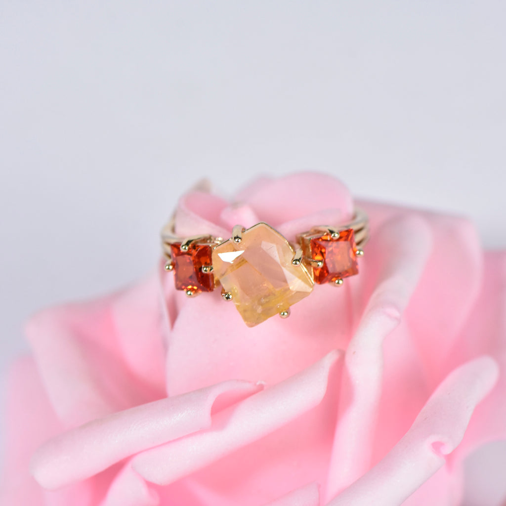 GOLDEN CITRINE RING 19