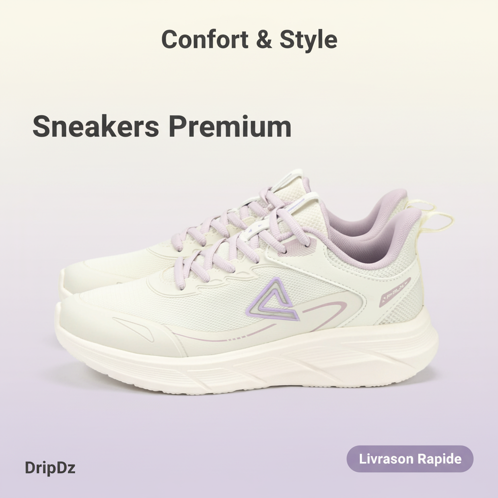 PEAK TRAINING RUNNING SHOES-WHITE/PURPLE EXT54428H-Z524