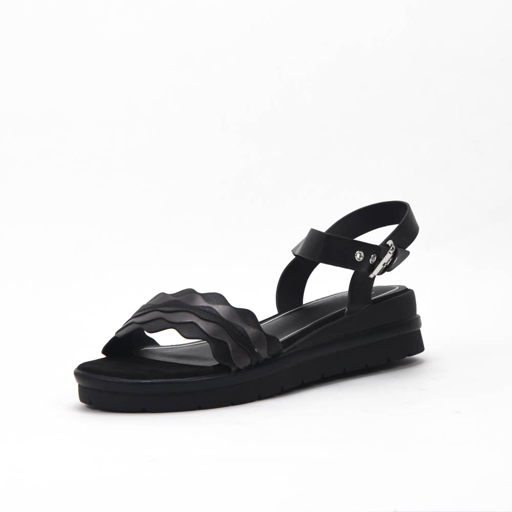 Safety Jogger Sandales Compensées Femme Black Pewter 592056-BLK-PEW