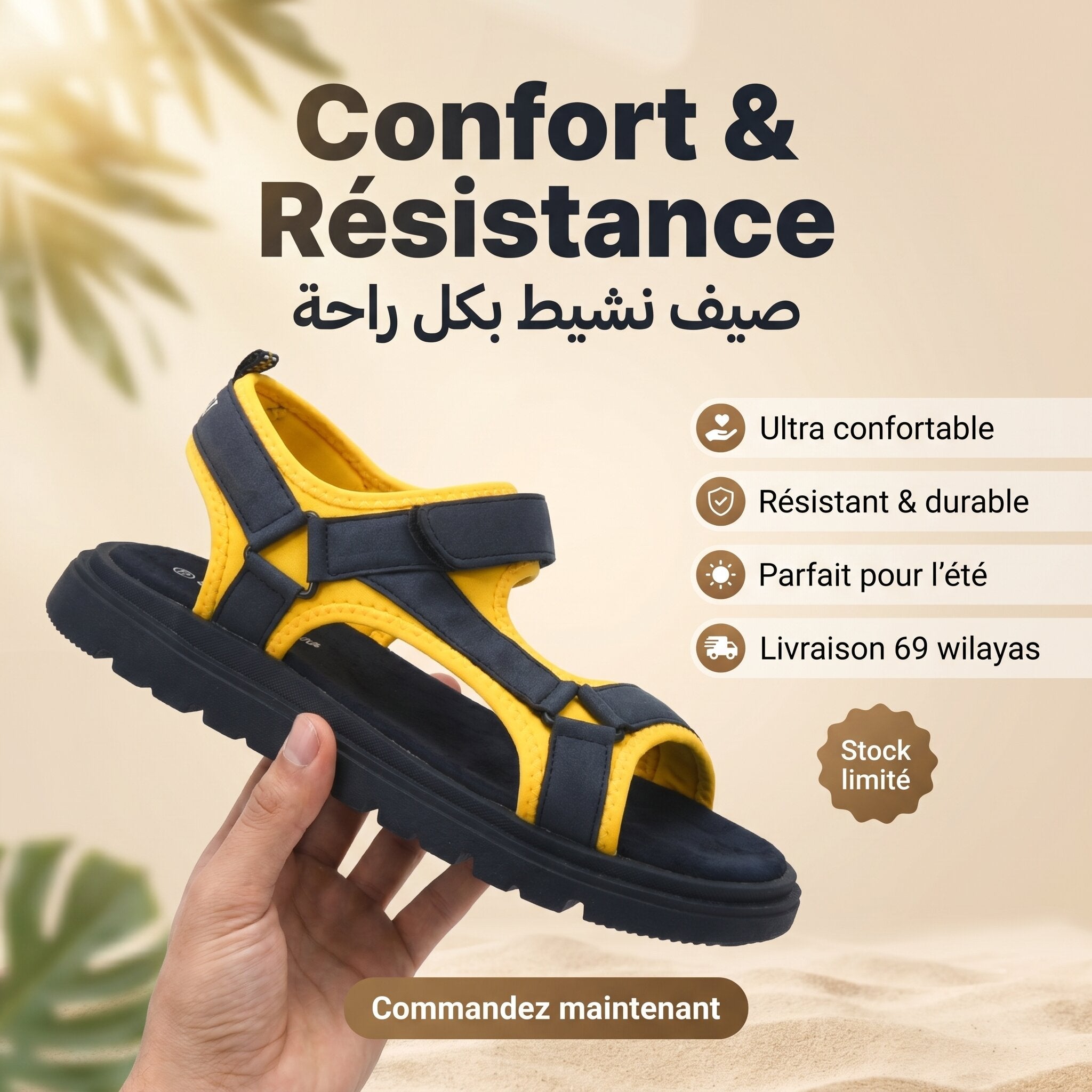 Safety Jogger Kids Memory Foam Sandals 589962-NAV-YEL