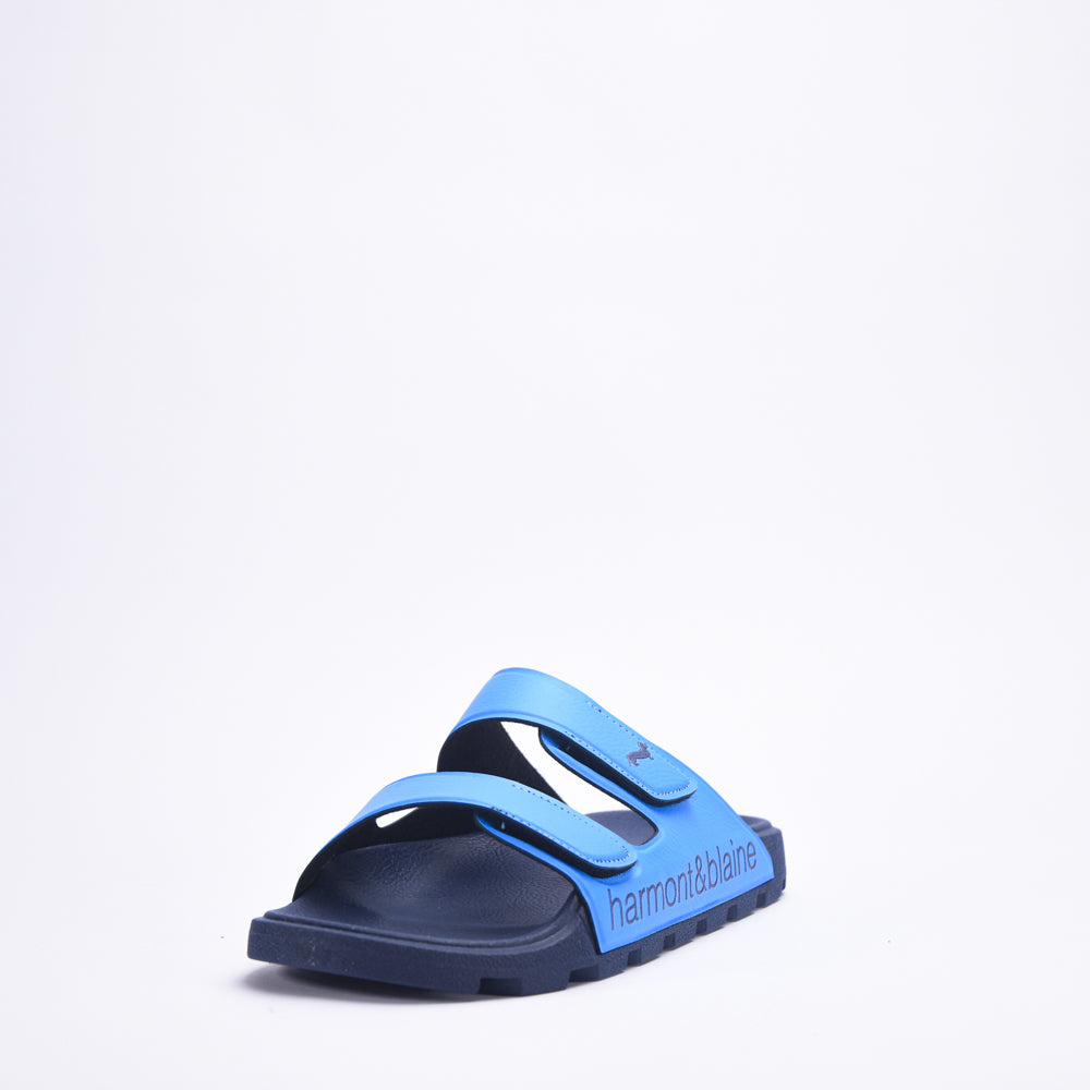 CIABATTA UOMO BLUBBER - LOGO AZZURRO - BLU \ EFM231-140-6580