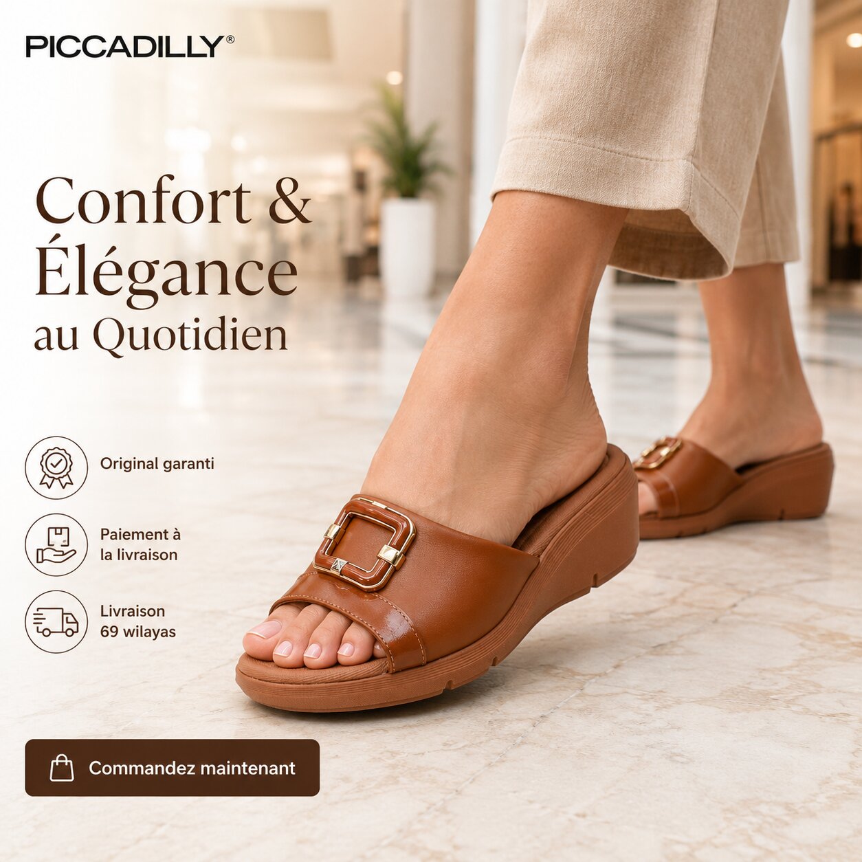 Claquettes Piccadilly Femme