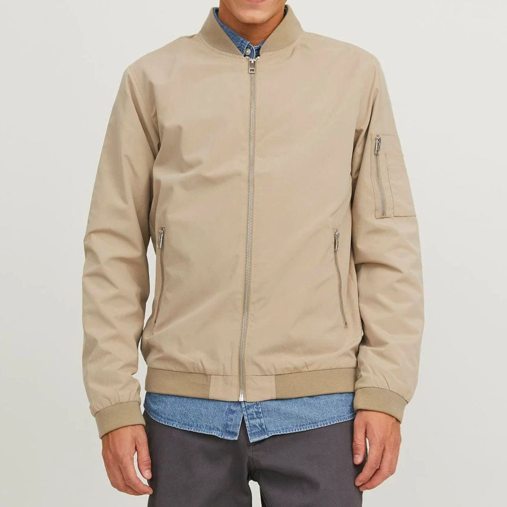 JACK & JONES BOMBER JOMER BOMBER BEIGE 12165203/SWX-MHI-2022 BEIGE