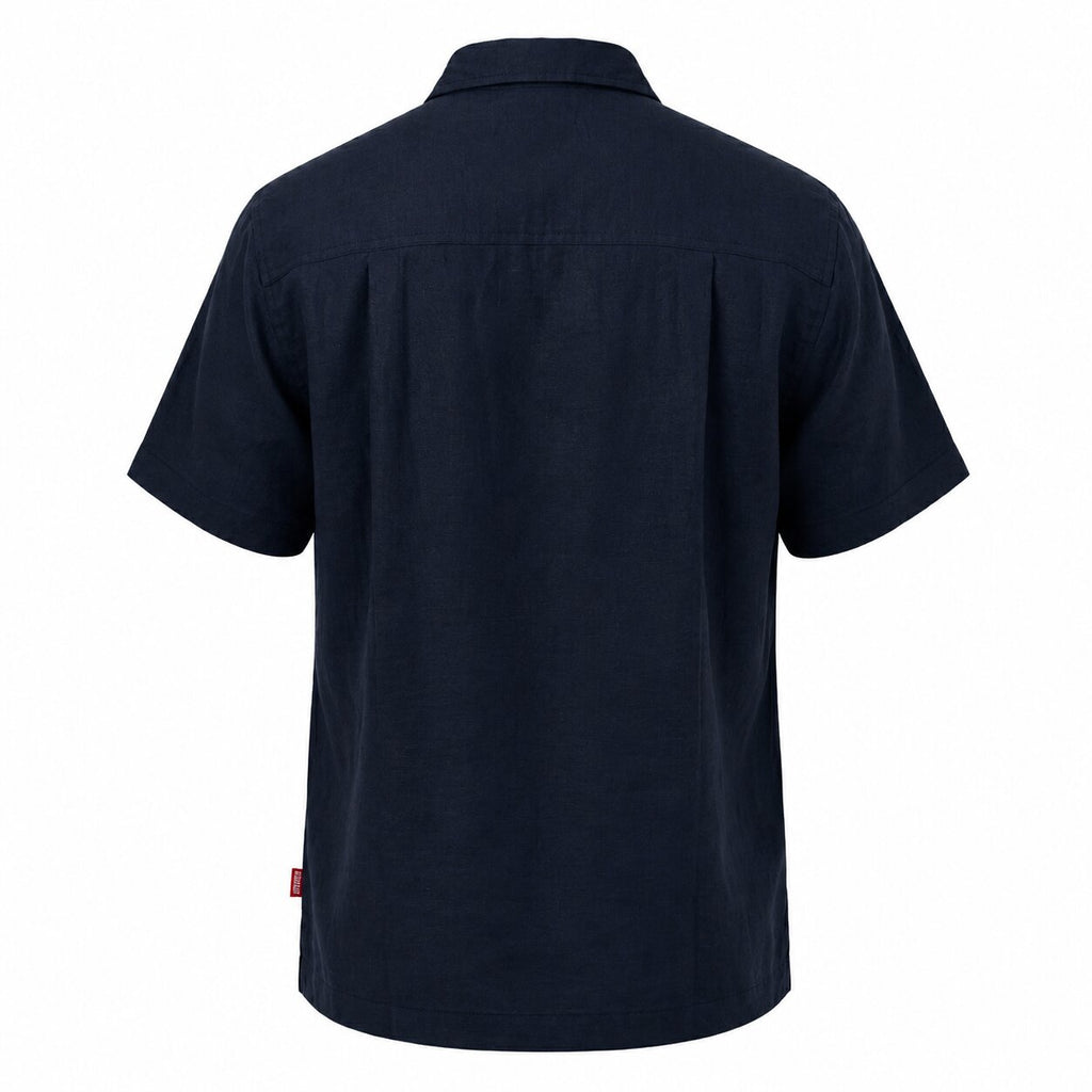 Départ Homme Chemise en Lin Blue MZ139-G21-000743