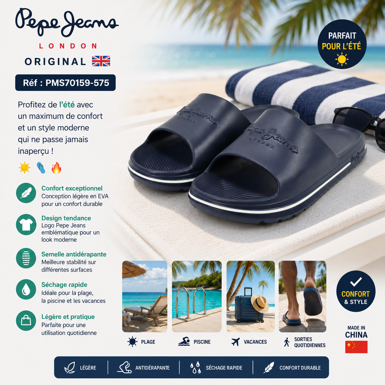 Pepe Jeans Beach Slide M PMS70159-575