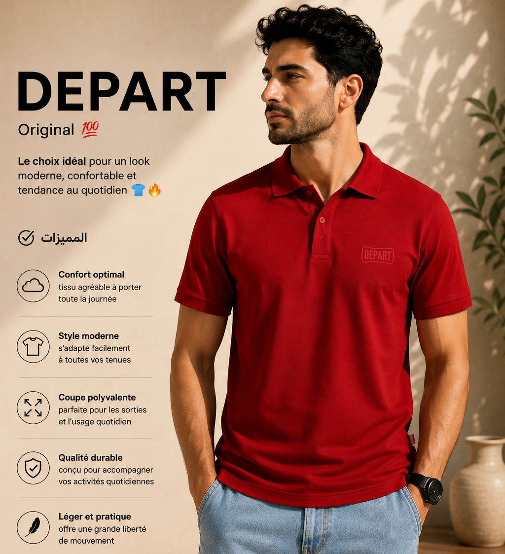 DEPART POLO G23-003391-RED06