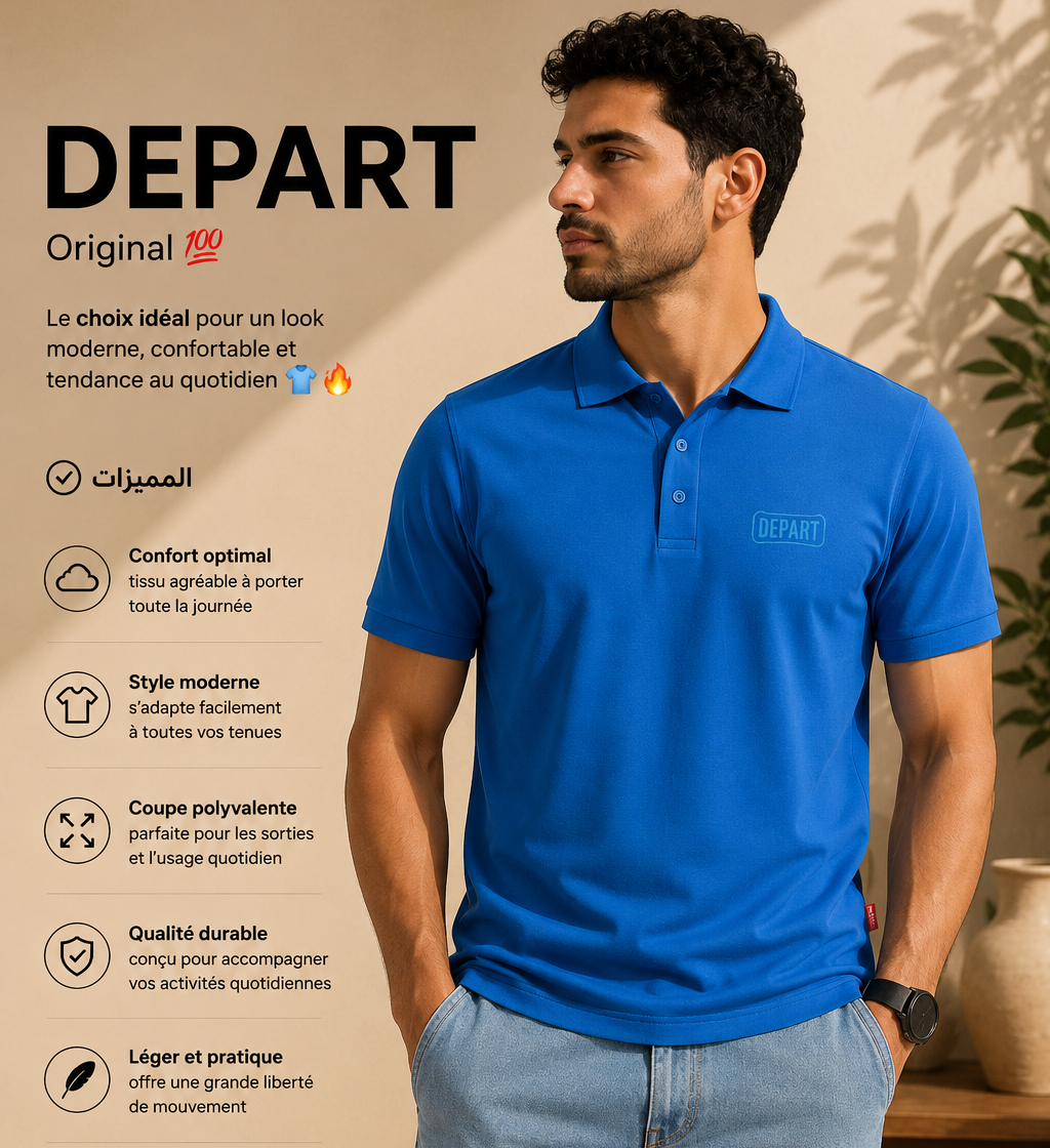 DEPART POLO G23-003391-TURQ45
