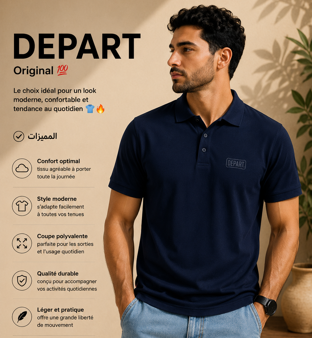 DEPART POLO G23-003391-NAVY10