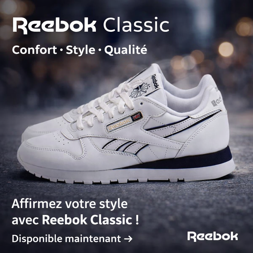 REEBOK CLASSIC LEATHER WHITE/WHITE/NAVY 100201123
