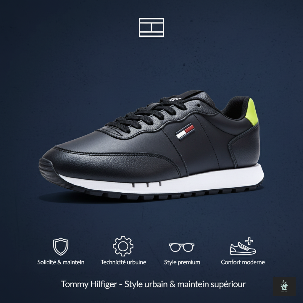 TOMMY HILFIGER - حذاء TJM RUNNER من الجلد القديم EM0EM00813BDS