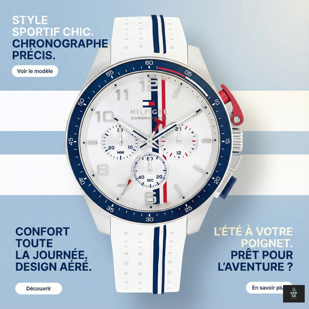 Montre Tommy Hilfiger Bank Blanc 1792167