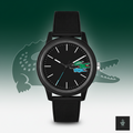 2011134 \ Montre Lacoste.12.12 Holiday à 3 aiguilles - Modèle noir avec bracelet en silicone