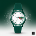 Montre Lacoste.12.12 Holiday à 3 aiguilles - Modèle blanc avec bracelet vert en silicone \ 2011135