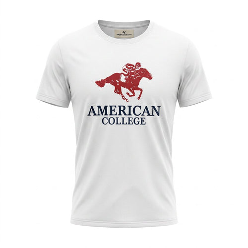 American College t-shirt pour Homme TS260103-WHITE-RED