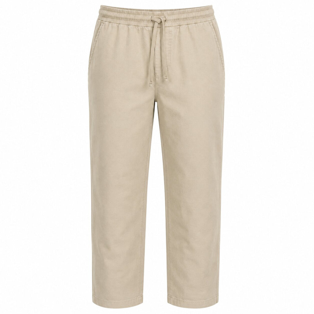 Départ Homme Pantalon en Lin Beige MG188-G21-000735