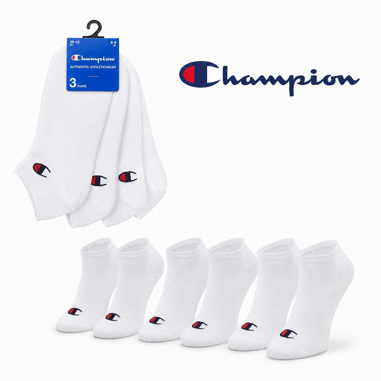 Champion 3-Pack Sneaker Socks White U24560-WW001
