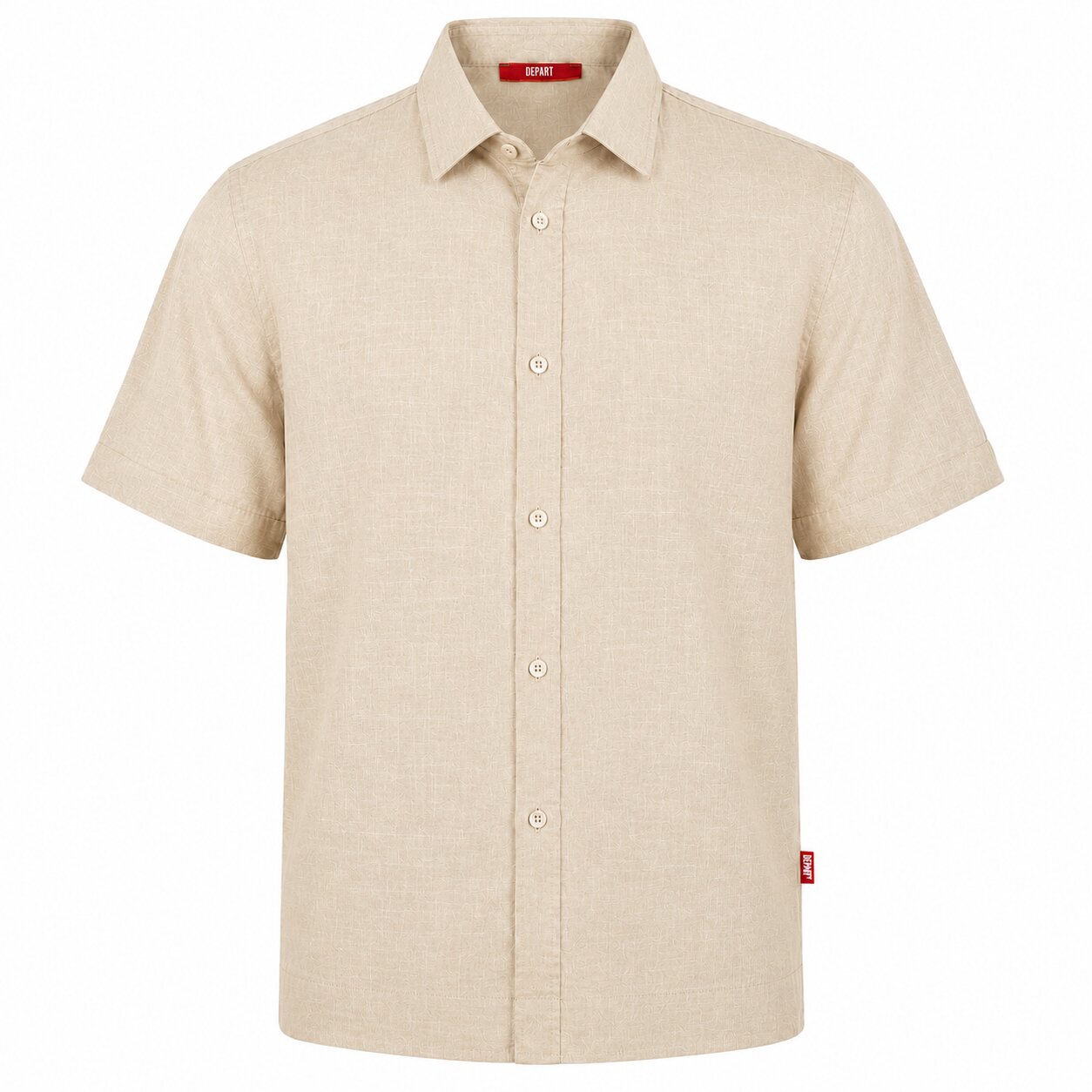 Départ Homme Chemise en Lin Beige MZ139-G21-000740