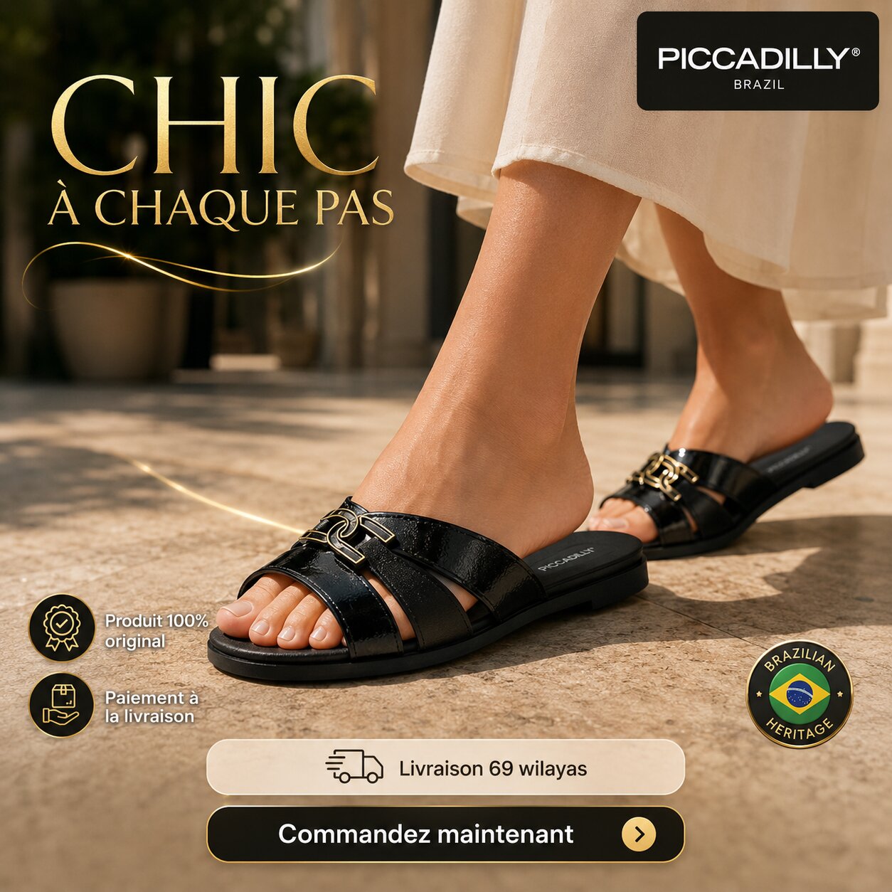 Claquettes Piccadilly Femme