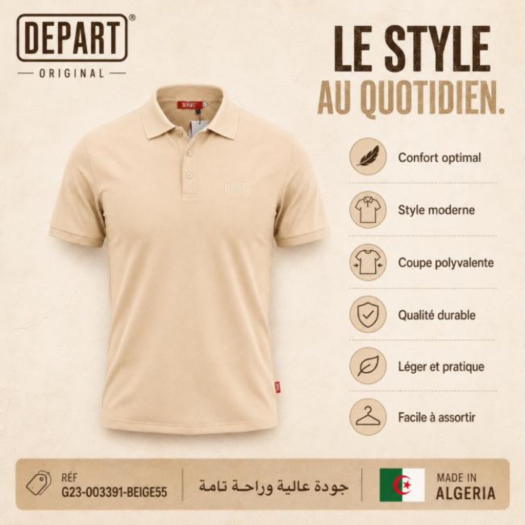 DEPART POLO G23-003391-BEIGE55