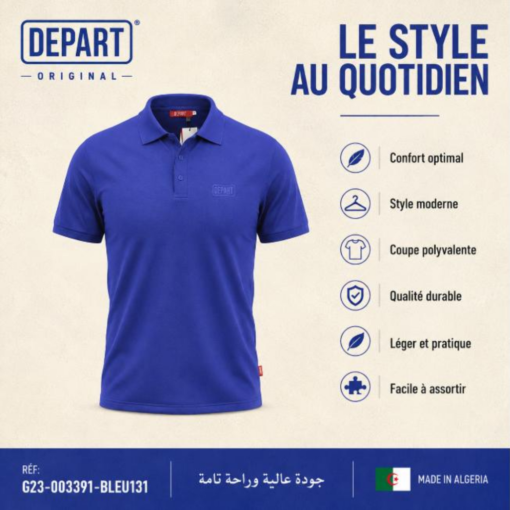 DEPART POLO G23-003391-BLEU131