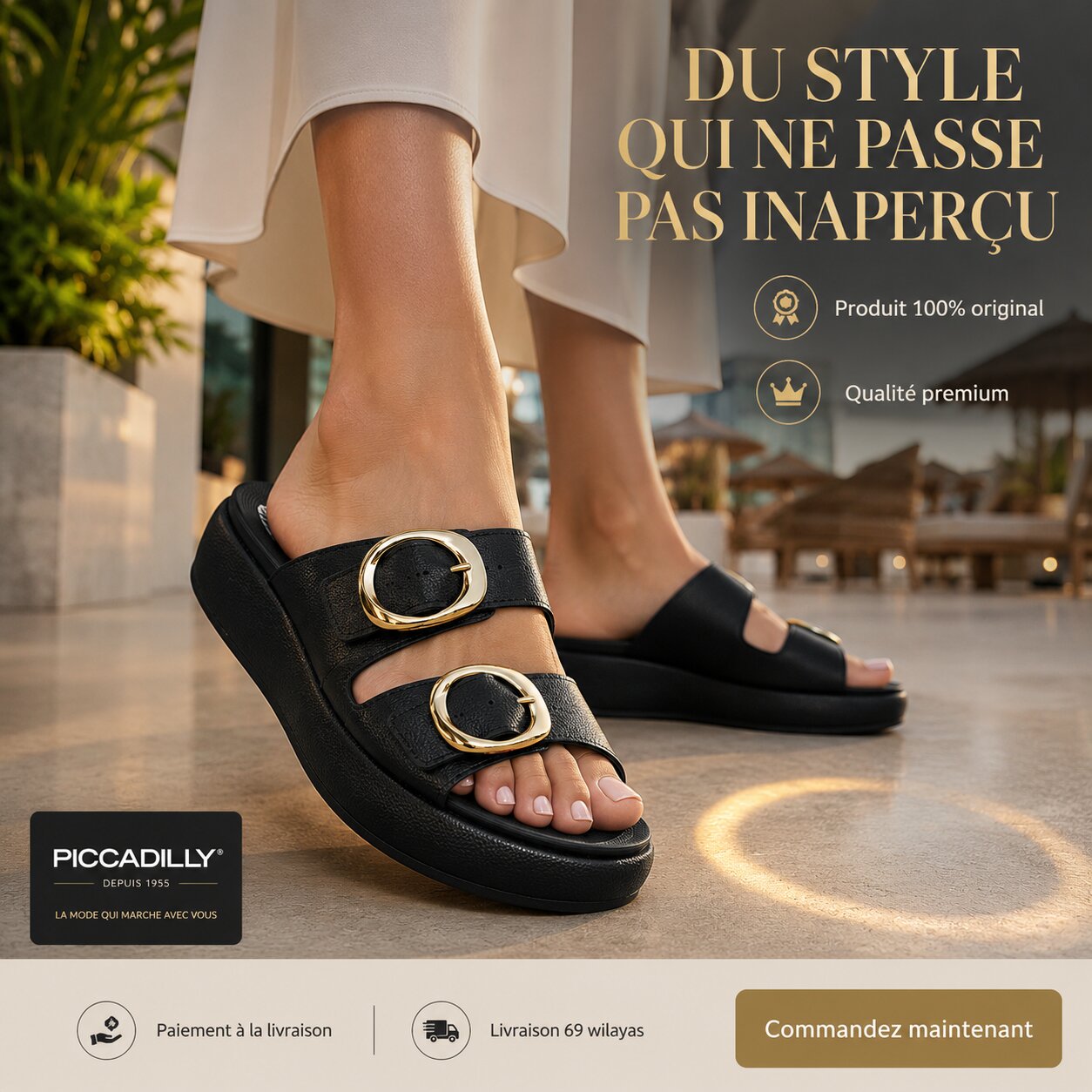 Claquettes Piccadilly Femme