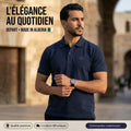 Départ — Polo bleu marine pour homme