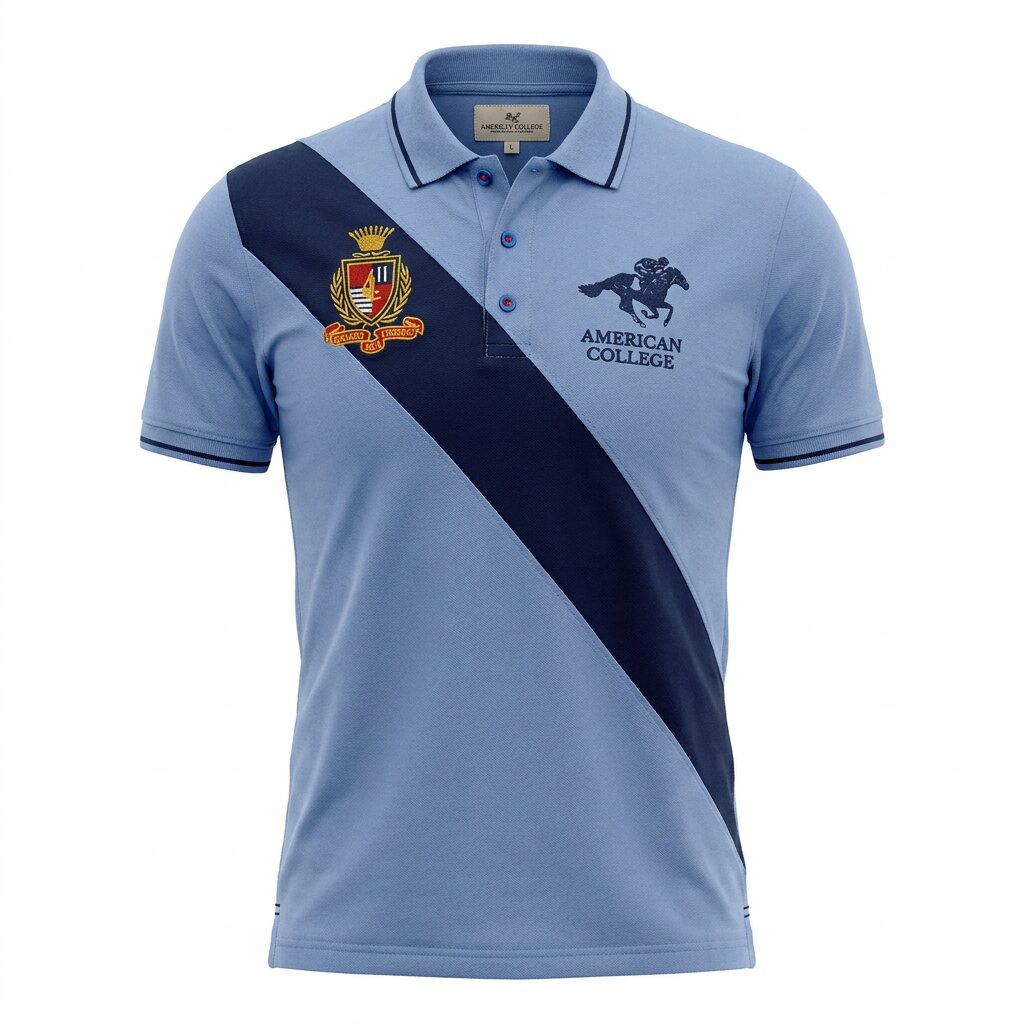 American College t-shirt pour Homme PL250308C-BLUE