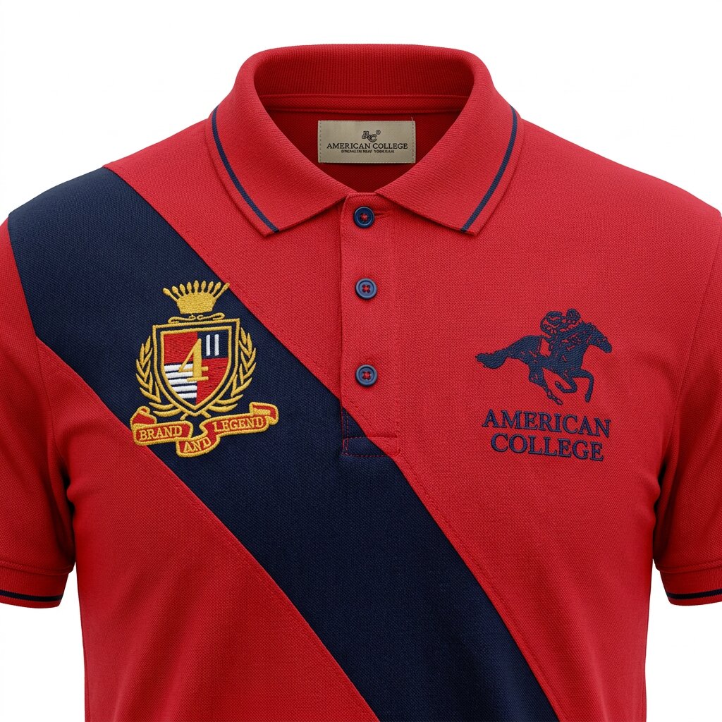 American College t-shirt pour Homme PL250308C-RED