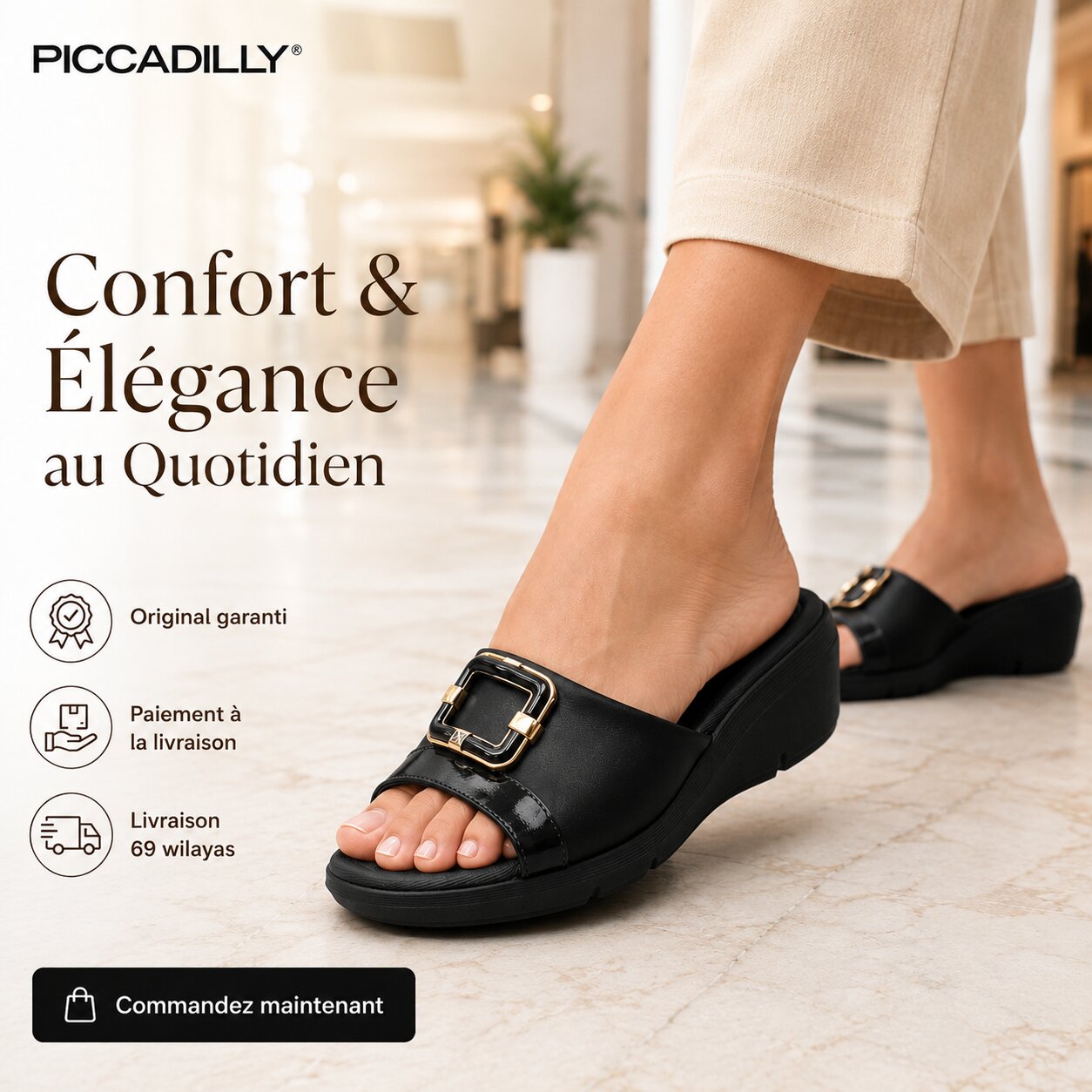 Claquettes Piccadilly Femme