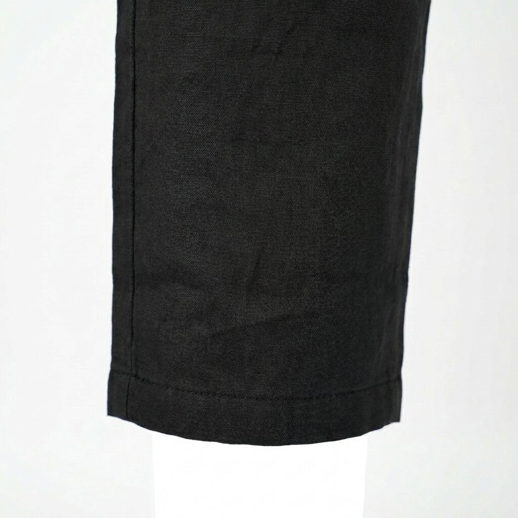 Départ Homme Pantalon en Lin Black MG191-G21-000869