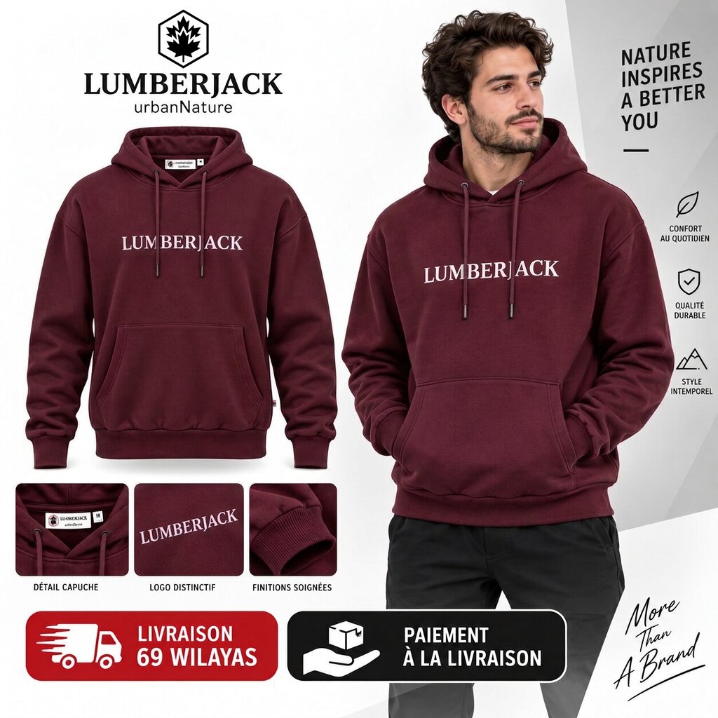 LUMBERJACK HOODIE LBJ-00202-BGD