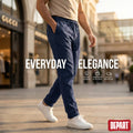 Départ — Pantalon en lin bleu marine pour homme