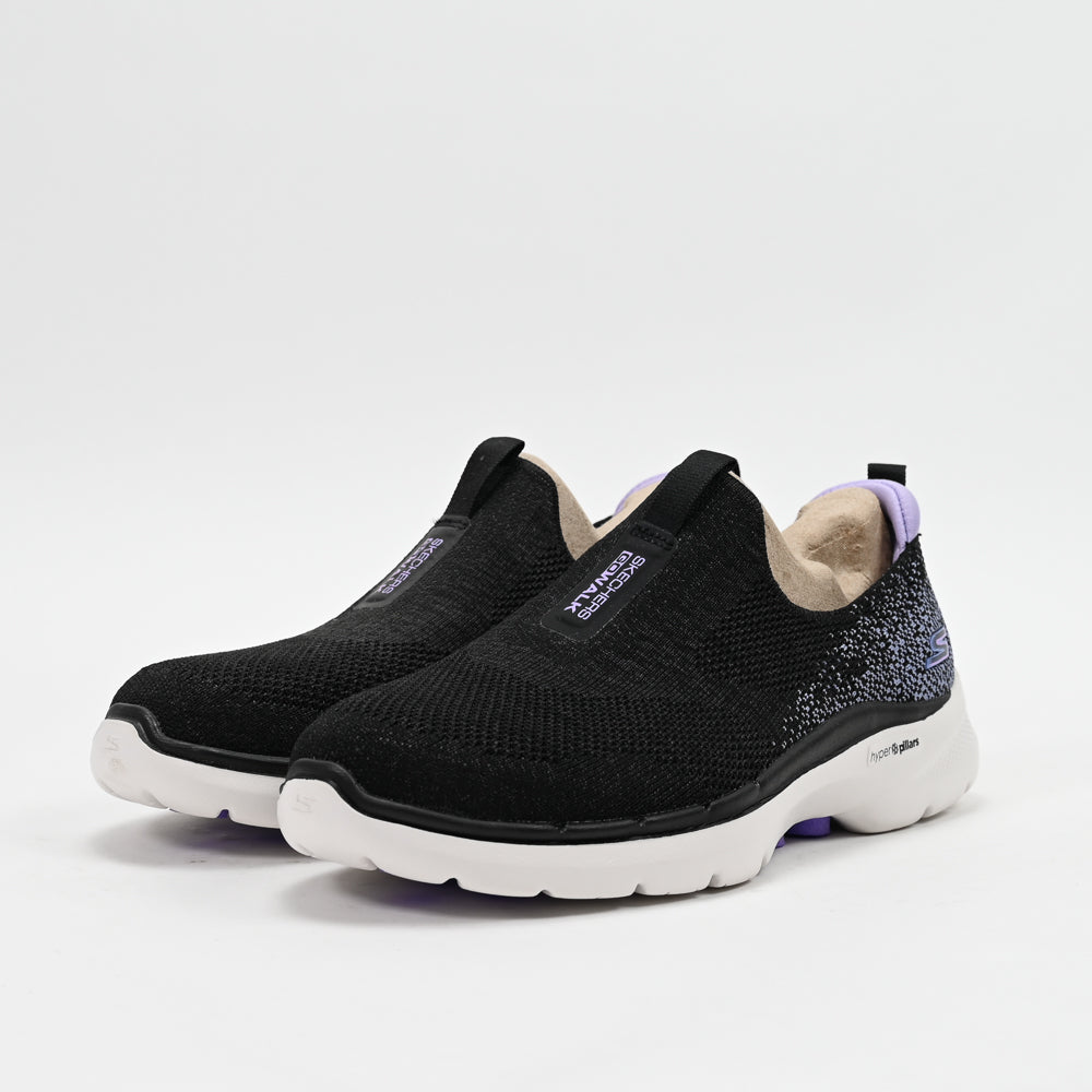 Skechers GO WALK 6 – Glimmering Walking Shoes Noir/Lavande