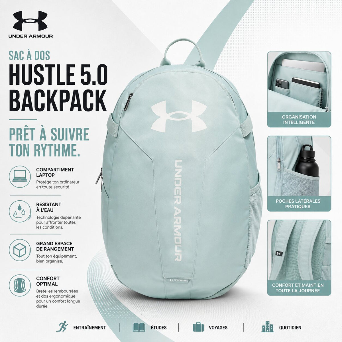Under Armour UA Hustle Lite — sac à dos sport