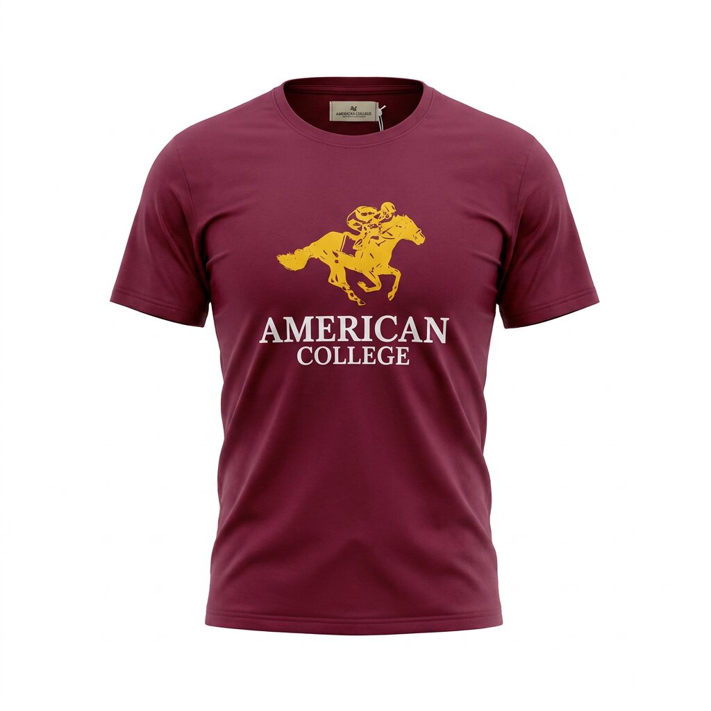 American College t-shirt pour Homme TS260103-DK-RED