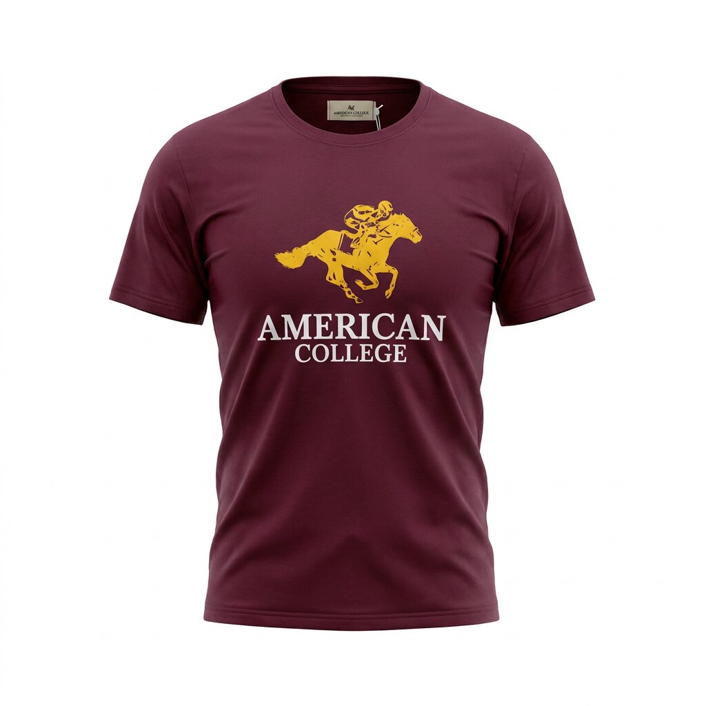 American College t-shirt pour Homme TS260103-GRENAT