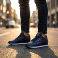 Reebok Classic Leather — Baskets marine