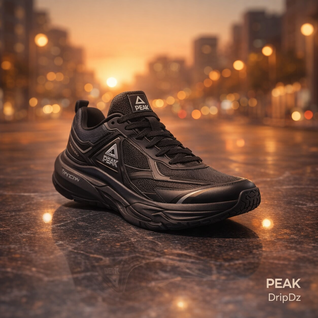 PEAK Taichi Casual Shoes Black Grey - Créa DripDz