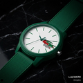 Lacoste 12.12 — Montre blanche bracelet vert