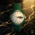 Lacoste 12.12 — Montre blanche bracelet vert