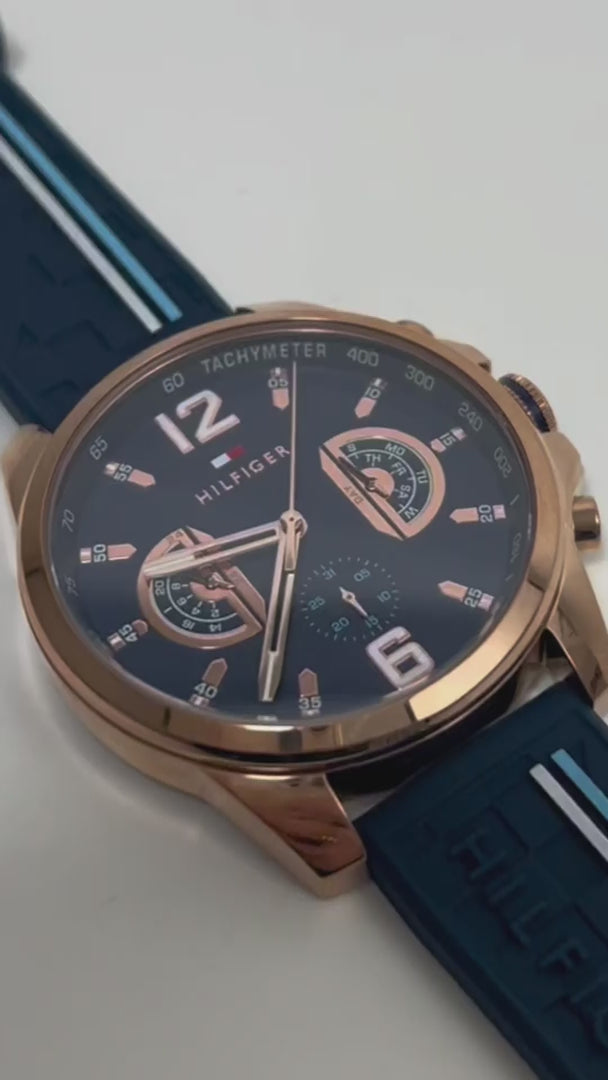 Montre Tommy Hilfiger Silicone Navy Dial Multi-function1710637